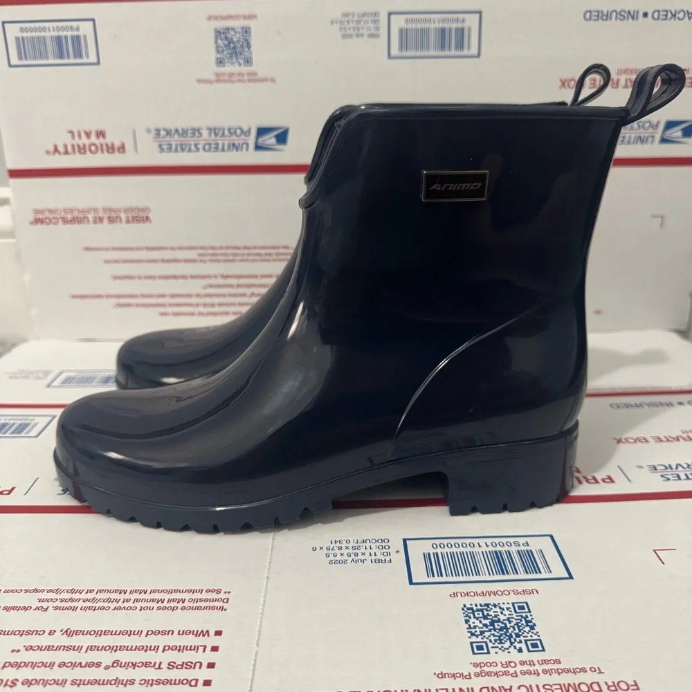 Animo Italia Zea Ladies Waterproof Ankle Boots, Navy Size Size:37W (US-6W)